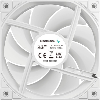 Вентилятор для корпуса Deepcool FD12 120х120x25 белый 4-pin 26.9дБ (упак.:3шт) (R-FD12-WHNPN3-G) Ret от магазина РЭССИ