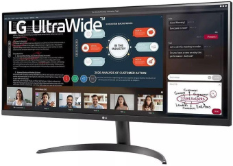 Монитор LG 34" UltraWide 34WP500-B черный IPS LED 21:9 HDMI матовая 250cd 178гр/178гр 2560x1080 FreeSync FHD 5.9кг от магазина РЭССИ