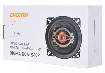 Колонки автомобильные Digma DCA-S402 (без решетки) 160Вт 86дБ 4Ом 10см (4дюйм) (ком.:2кол.) коаксиальные двухполосные от магазина РЭССИ