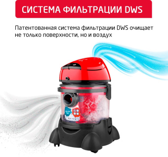 Пылесос ARNICA VIRA моющий с аквафильтром красный ET12200 от магазина РЭССИ