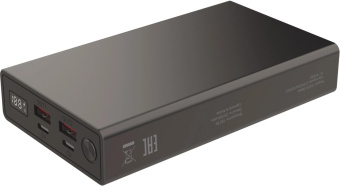 Мобильный аккумулятор Digma DGPD100WA 20000mAh QC3.0/PD3.0 100W 5A 2xUSB-A/2xUSB-C черный (DGPD20A100ABK) от магазина РЭССИ