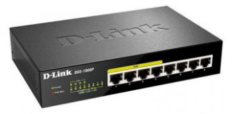 Коммутатор D-Link DGS-1008P/F1A 8G 4PoE 80W неуправляемый от магазина РЭССИ