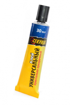 Клей СЕКУНДА 403-158 Универсальный кристально прозрачный клей (30мл), в шоу-боксе 10 шт от магазина РЭССИ