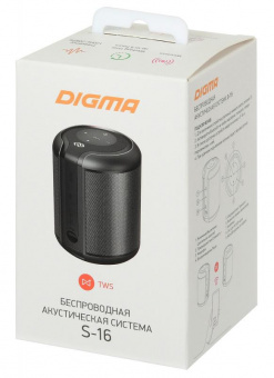 Колонка порт. Digma S-16 черный 6W 1.0 BT/USB 1800mAh от магазина РЭССИ