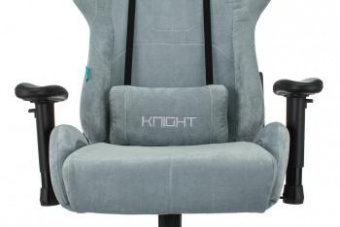 Кресло игровое Zombie VIKING KNIGHT Fabric серо-голубой Light-28 с подголов. крестов. металл от магазина РЭССИ