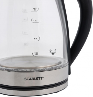 Чайник электрический Scarlett SC-EK27G35 1.8л. 1800Вт сталь/черный (корпус: стекло) от магазина РЭССИ