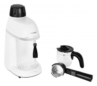 Кофеварка рожковая Hyundai HEM-1310 800Вт кремовый/серебристый от магазина РЭССИ