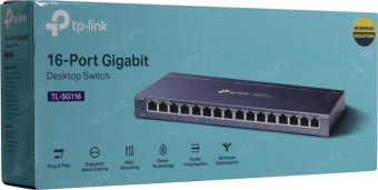 Коммутатор TP-Link TL-SG116 16G неуправляемый от магазина РЭССИ