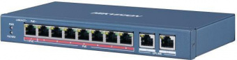 Коммутатор Hikvision DS-3E0310HP-E 8x100Mb 2G 7PoE+ 110W неуправляемый от магазина РЭССИ
