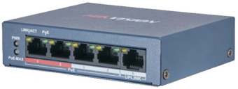 Коммутатор Hikvision DS-3E0105P-E/M(B) 4x100Mb 4PoE+ 35W неуправляемый от магазина РЭССИ