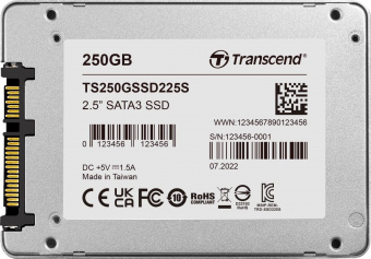 Накопитель SSD Transcend SATA III 250Gb TS250GSSD225S 225S 2.5" 0.3 DWPD от магазина РЭССИ