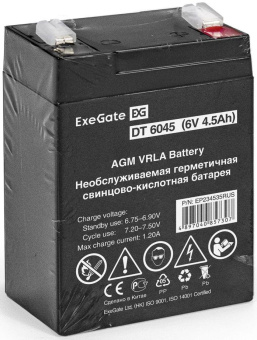 Батарея для ИБП Exegate EP234535 6В 4.5Ач от магазина РЭССИ