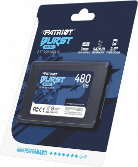 Накопитель SSD Patriot SATA III 480Gb PBE480GS25SSDR Burst Elite 2.5" от магазина РЭССИ