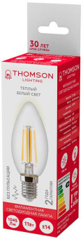 Лампа филам. Thomson Filament TH-B2071 11Вт цок.:E14 свеча 220B 2700K св.свеч.бел.теп. Candle (упак.:1шт) от магазина РЭССИ