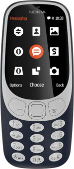 Мобильный телефон Nokia 3310 dual sim 2017 синий моноблок 2Sim 2.4" 240x320 2Mpix GSM900/1800 MP3 FM microSD max32Gb от магазина РЭССИ