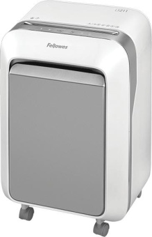 Шредер Fellowes PowerShred LX211 белый (секр.P-5) перекрестный 15лист. 23лтр. скрепки скобы пл.карты от магазина РЭССИ