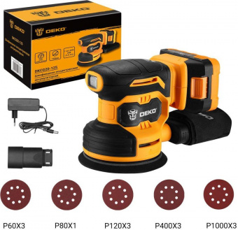 Эксцентриковая шлифовальная машина Deko DKCG20-125 от магазина РЭССИ