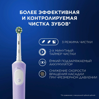 Зубная щетка электрическая Oral-B Vitality Pro 80368962 сиреневый от магазина РЭССИ