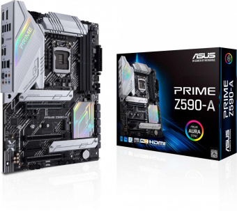 Материнская плата Asus PRIME Z590-A Soc-1200 Intel Z590 4xDDR4 ATX AC`97 8ch(7.1) 2.5Gg RAID+HDMI+DP от магазина РЭССИ