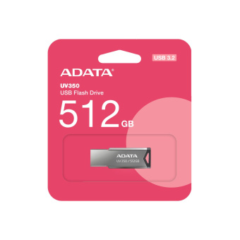 Флеш Диск A-Data 512GB UV350 AUV350-512G-RBK USB3.0 серебристый от магазина РЭССИ