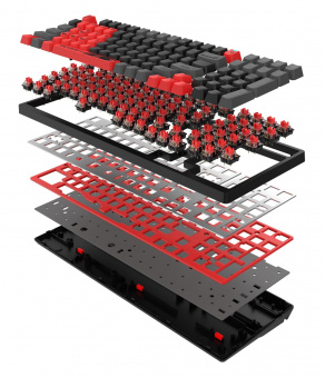 Клавиатура A4Tech Bloody S98 механическая красный/черный USB for gamer LED (SPORTS RED) от магазина РЭССИ