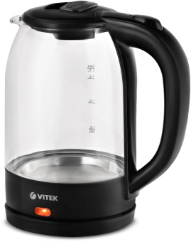 Чайник электрический Vitek VT-7092 1.7л. 2200Вт прозрачный корпус: стекло от магазина РЭССИ
