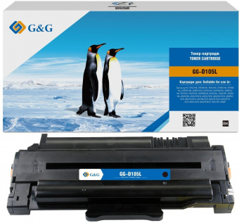 Картридж лазерный G&G GG-D105L черный (2500стр.) для Samsung ML-1910/1915/1916K/2525K/1911;SCX-4600/4605K/4610K/4623K от магазина РЭССИ
