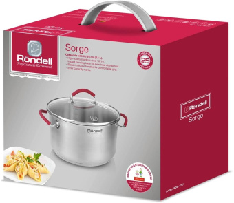 Кастрюля Rondell Sorge RDS-1221 5.1л. d=24см (с крышкой) стальной от магазина РЭССИ