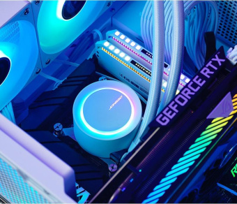 Система водяного охлаждения Jonsbo TG-360 ARGB Soc-AM5/AM4/1200/1700/1851 черный 4-pin 22.9-35.4dB Al+Cu 300W 2660gr Ret (TG-360 ARGB BLACK) от магазина РЭССИ