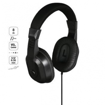 Наушники мониторные Thomson HED4407 TV Hi-Fi 8м черный проводные оголовье (00132469) от магазина РЭССИ