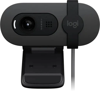 Камера Web Logitech HD Webcam Brio 90 графитовый 2Mpix (1920x1080) USB Type-C с микрофоном (960-001581) от магазина РЭССИ