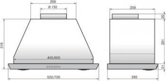 Вытяжка встраиваемая Elikor Врезной блок 72Н-1000-Э4Д нержавеющая сталь управление: кнопочное (1 мотор) от магазина РЭССИ