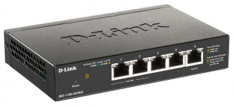Коммутатор D-Link DGS-1100-05PDV2 5G 2PoE 18W настраиваемый от магазина РЭССИ