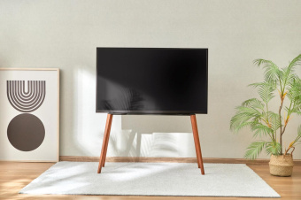 Подставка для телевизора Cactus CS-ST3646BKWN черный/орех 49"-75" макс.40кг напольный от магазина РЭССИ