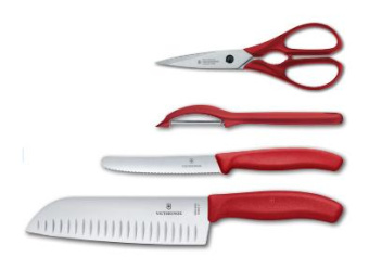 Набор ножей кухон. Victorinox Swiss Classic Kitchen (6.7131.4G) компл.:4шт красный подар.коробка от магазина РЭССИ