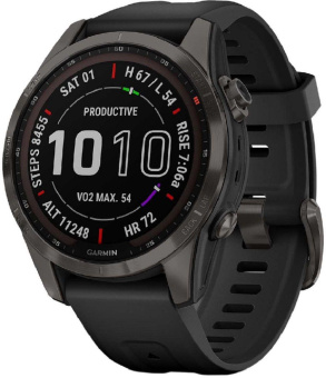 Смарт-часы Garmin Fenix 7S Sapphire Solar 40мм 1.2" корп.черный рем.черный (010-02539-25) от магазина РЭССИ