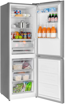 Холодильник Weissgauff WRK 185 Total NoFrost Inverter Inox 2-хкамерн. нержавеющая сталь инвертер от магазина РЭССИ