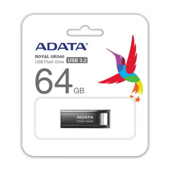 Флеш Диск A-Data 64Gb UR340 AROY-UR340-64GBK USB3.2 черный от магазина РЭССИ