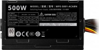 Блок питания Cooler Master ATX 500W Elite V4 80+ (24+4+4pin) APFC 120mm fan 5xSATA RTL от магазина РЭССИ