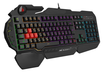 Клавиатура A4Tech Bloody B310N черный USB Multimedia for gamer LED (подставка для запястий) (B310N) от магазина РЭССИ