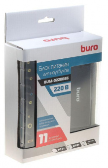 Блок питания Buro BUM-0220B65 автоматический 65W 18.5V-20V 11-connectors 3.25A 1xUSB 2.4A от бытовой электросети LED индикатор от магазина РЭССИ