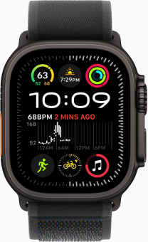 Смарт-часы Apple Watch Ultra 2 2024 A2986 49мм OLED корп.черный титан Trial loop рем.черный разм.брасл.:145-220мм (MX4V3ZP/A) от магазина РЭССИ
