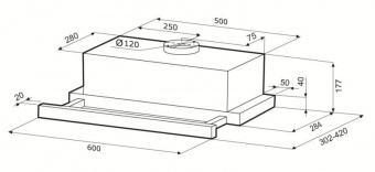 Вытяжка встраиваемая Krona Kerry 600 белый управление: кнопочное (1 мотор) от магазина РЭССИ