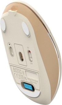 Мышь A4Tech Fstyler FB26CS Air бежевый/коричневый оптическая (2000dpi) silent беспроводная BT/Radio USB для ноутбука (4but) от магазина РЭССИ