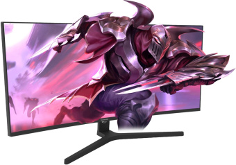 Монитор SunWind 34" SM-34QV401 черный VA LED 6ms 21:9 HDMI матовая 300cd 178гр/178гр 3440x1440 165Hz G-Sync DP WQ 5.6кг от магазина РЭССИ