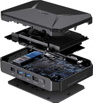 ПК Мини Chuwi HeroBox N100 (0.8) 8Gb SSD256Gb UHDG CR Windows 11 Professional GbitEth WiFi BT черный от магазина РЭССИ