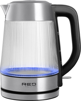 Чайник электрический Red Solution G121 1.8л. 2200Вт черный/серебристый корпус: стекло/металл/пластик от магазина РЭССИ