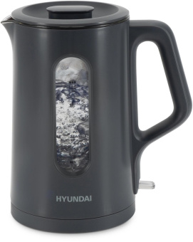 Чайник электрический Hyundai HYK-G4508 1.5л. 1700Вт серый/прозрачный корпус: стекло от магазина РЭССИ