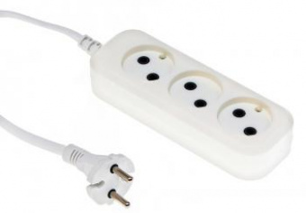 Сетевой удлинитель Buro BU-PSL3.3/W 3м (3 розетки) белый (пакет ПЭ) от магазина РЭССИ