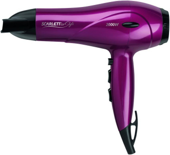 Фен Scarlett SC-HD70I67 2000Вт малиновый/черный (HD70I67) от магазина РЭССИ